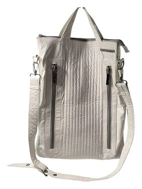 Matt & Nat Crossbody Tote White Vegan Patent Great Condition Travel Vacation